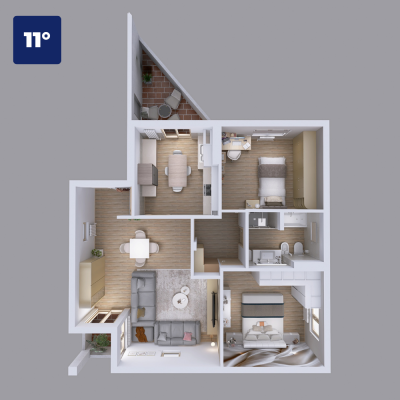 Planimetria arredata 3D